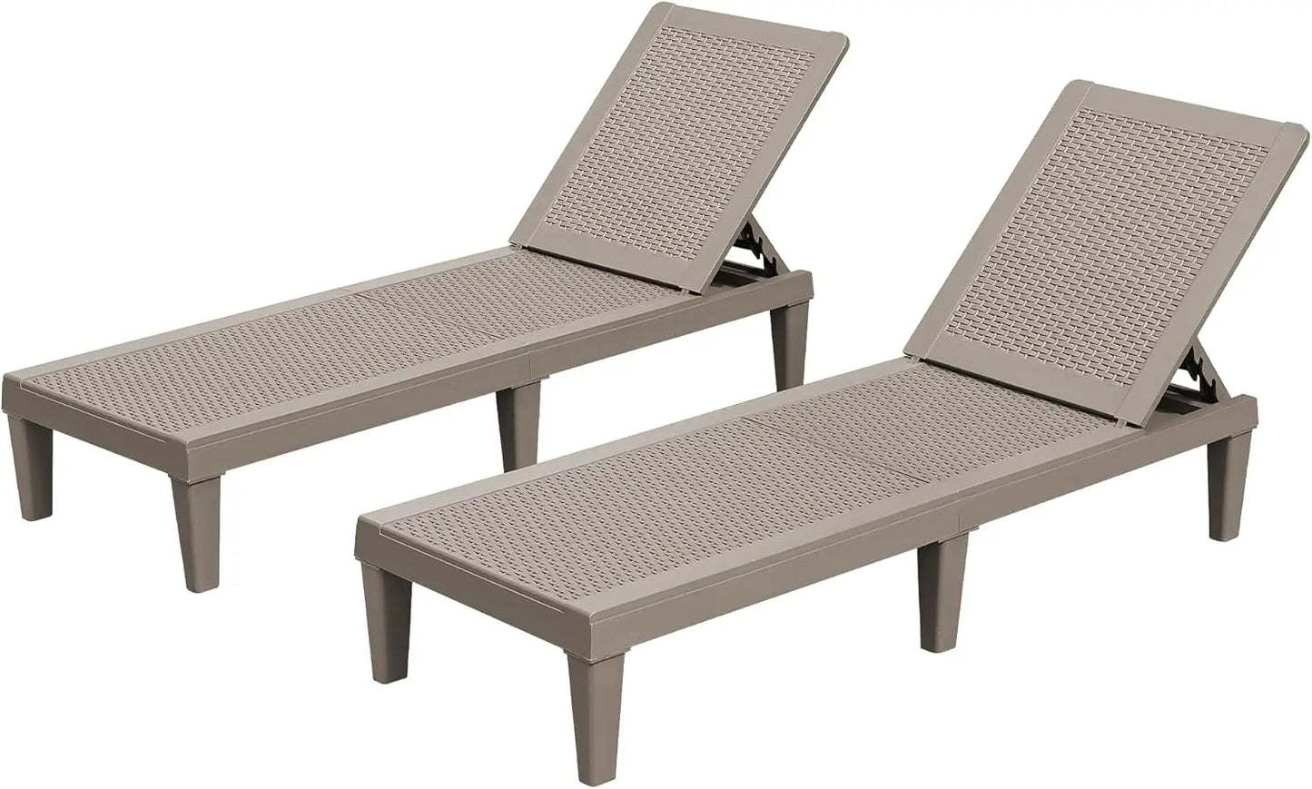 Homall Poolside Outdoor Lounge Chairs 2 Pack With Adjustable Backrest