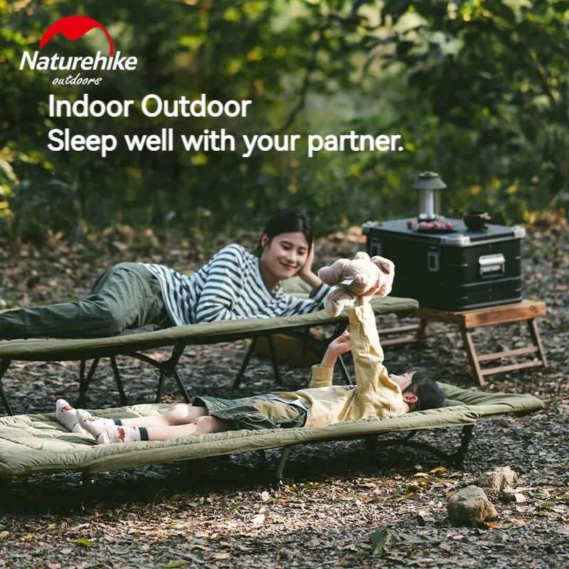 Naturehike Sleeping Pad Cotton Skin Velvet Outdoor Camping Bed Portable Relax Ultralight Camping Cot Mattress Easy To Install