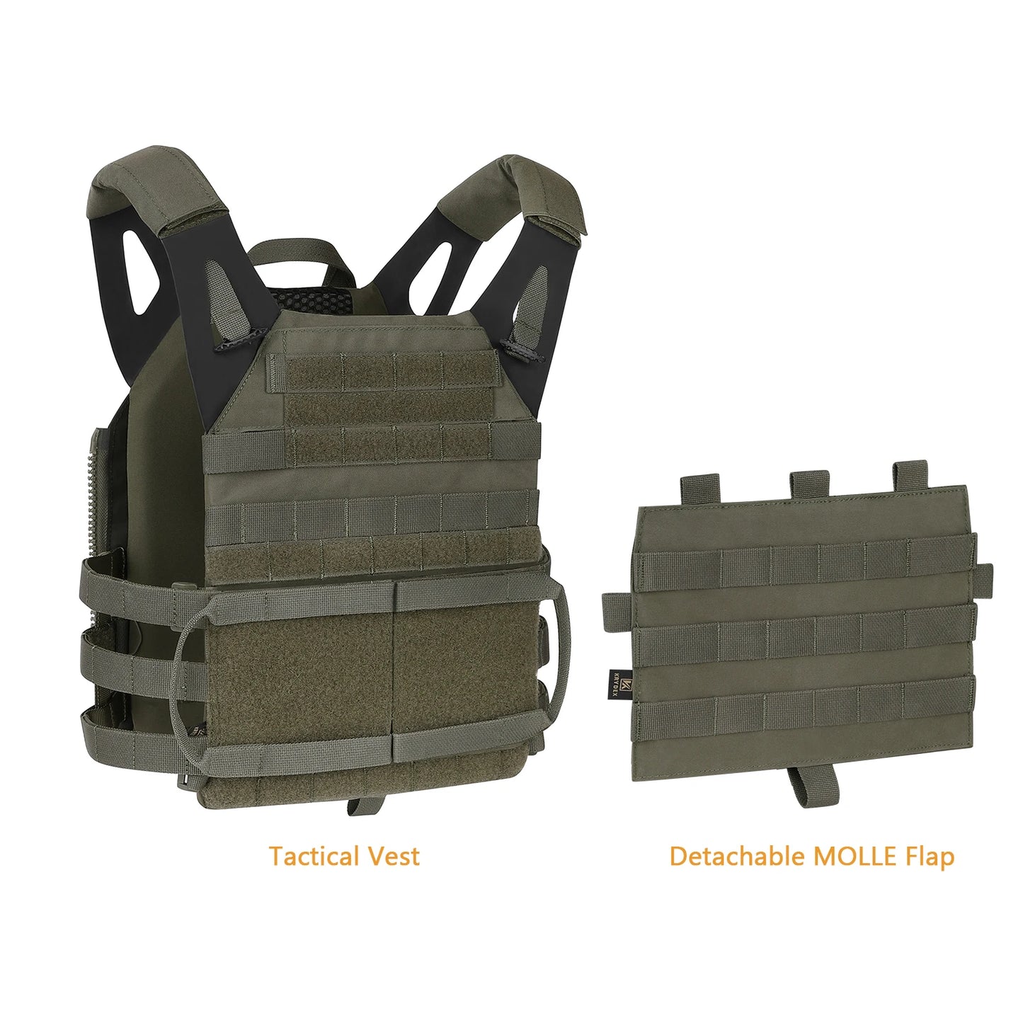KRYDEX 500D Nylon Tactical Plate Carrier Vest With MOLLE