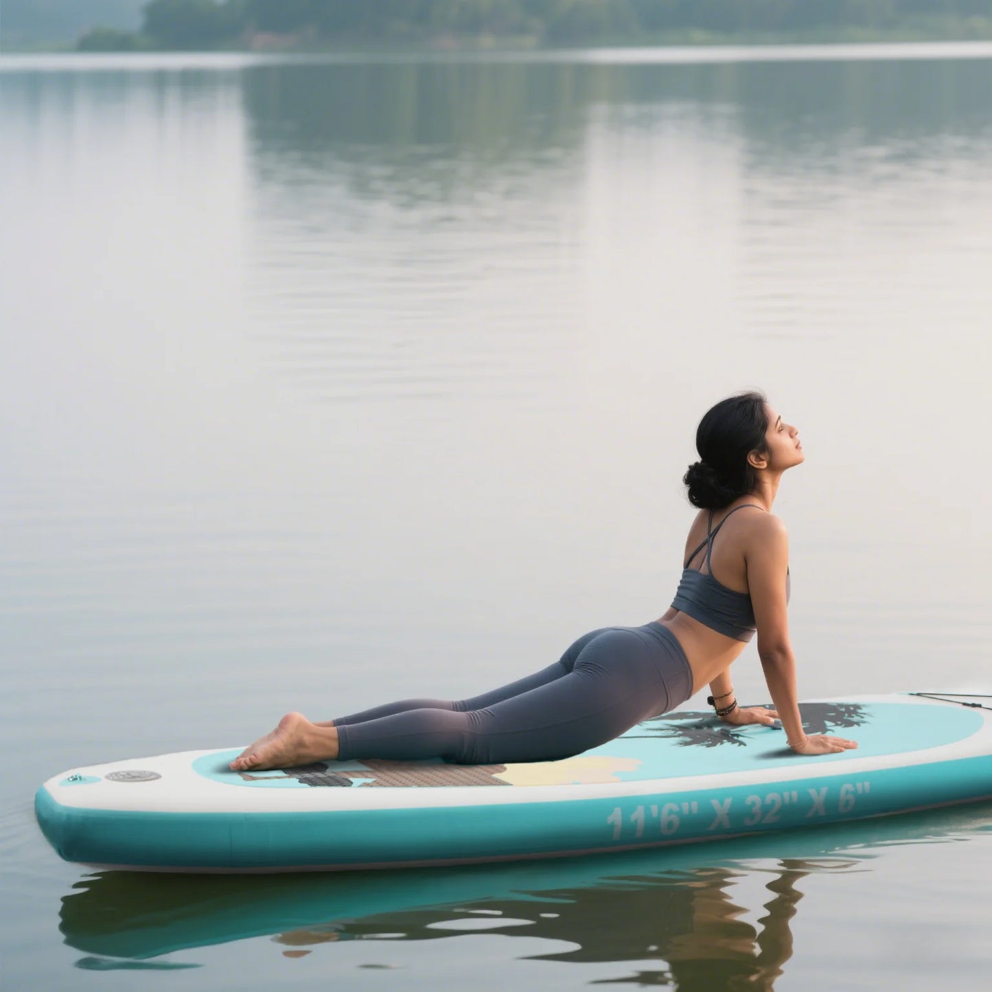 Portable Inflatable Stand Up Paddle Board 10'6"×32"×6", Premium PVC, Full Kit for Adults/Youth