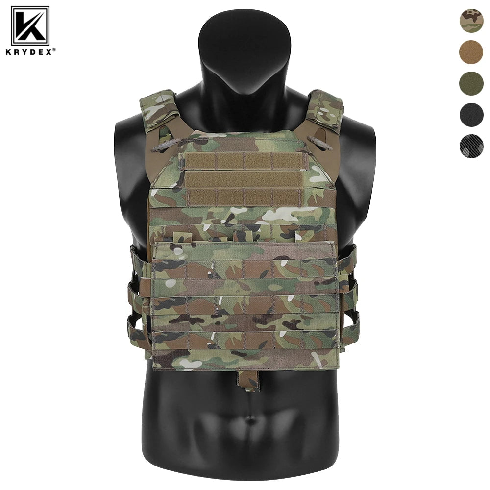 KRYDEX 500D Nylon Tactical Plate Carrier Vest With MOLLE