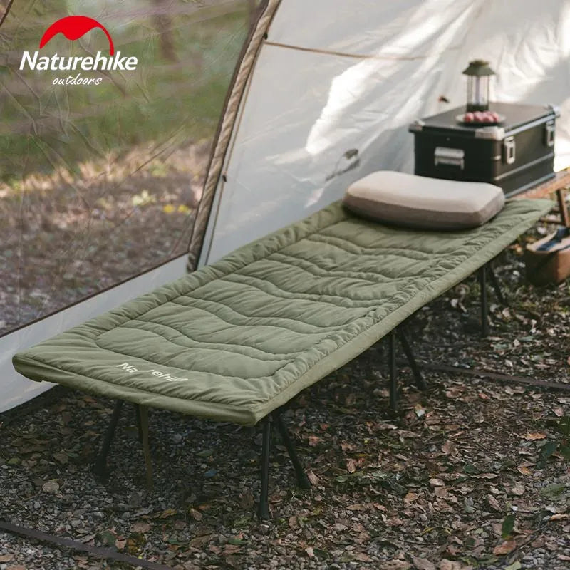 Naturehike Sleeping Pad Cotton Skin Velvet Outdoor Camping Bed Portable Relax Ultralight Camping Cot Mattress Easy To Install