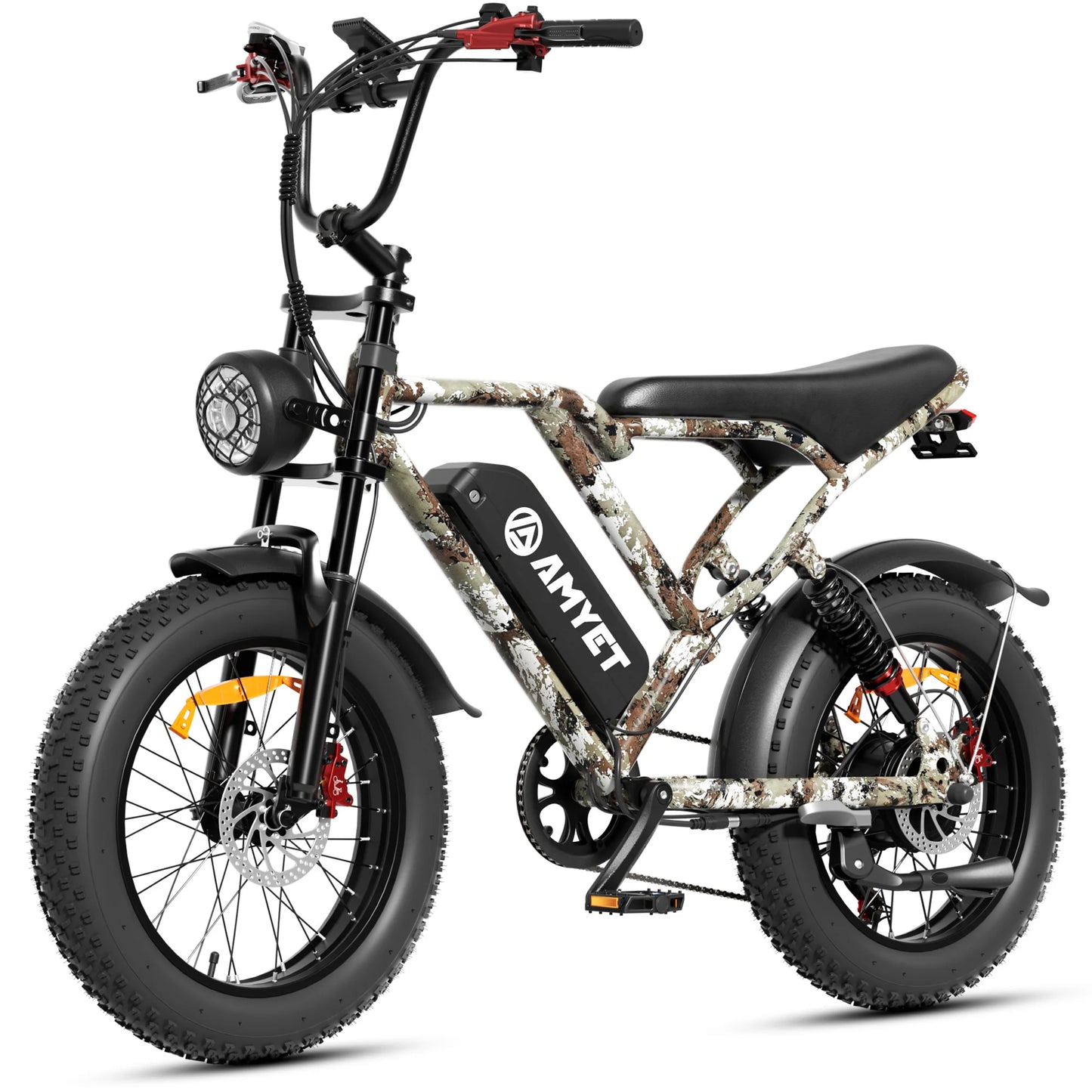 AMYET S8-S Peak 1500W Electric Bike for Adults 48V 20Ah Ebike 30MPH Electric Bicycles Hydraulic Disc Brake Full Suspension Fork