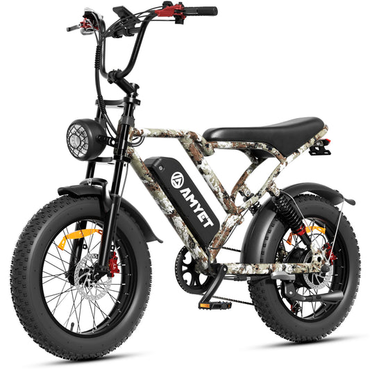 AMYET S8-S Peak 1500W Electric Bike for Adults 48V 20Ah Ebike 30MPH Electric Bicycles Hydraulic Disc Brake Full Suspension Fork