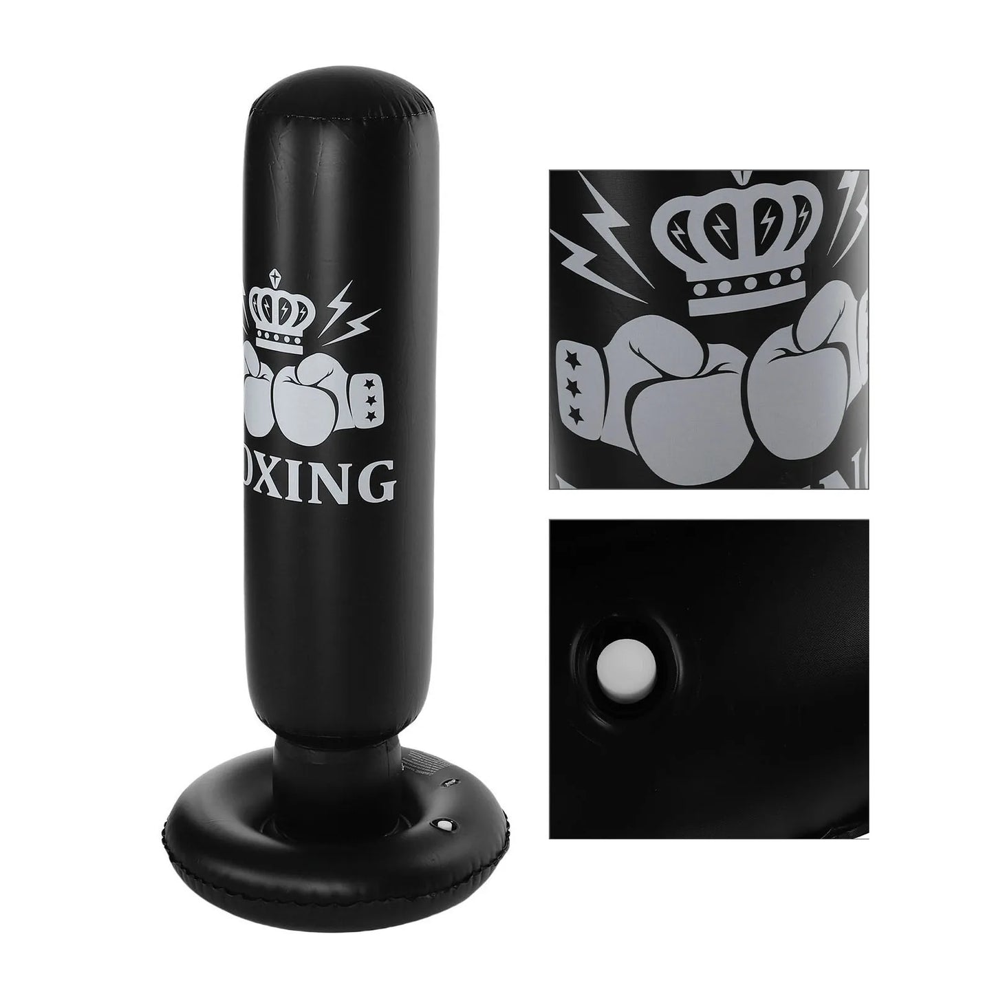 Inflatable Boxing Bag Kids 63in Punching Dummy Post  for Karate Taekwondo Mixed Martial Arts Independent Martial Arts Trainin