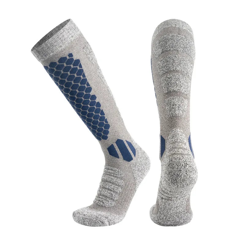 Merino Wool Thermal Outdoor Socks Long Tube Sports Thermal Socks Ski Hiking Ski Mountaineering Sports Socks for Men Women