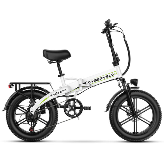 Cybervelo 1000w Motor 20" Fat Tire Foldable Electric bike For Adults, 48V 16AH Built-in Battery, , Adult City commuter bike EK5