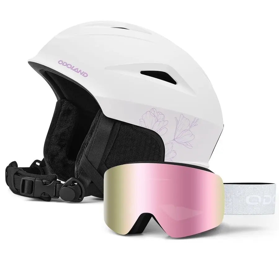 Ski Helmet, Snowboard Helmet with Ski Goggles for Adults and Youth, Audio Compatible, Shockproof, Windproof, Safety Snow Sports
