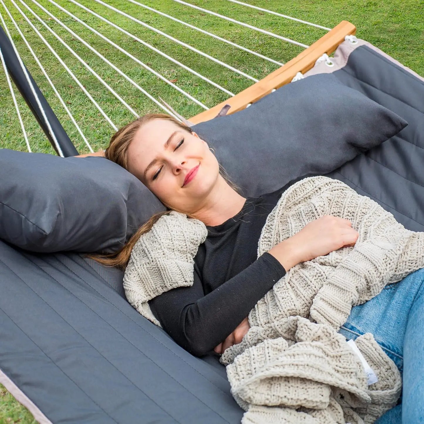 Double Portable Hammock With Stand Outdoor Camping