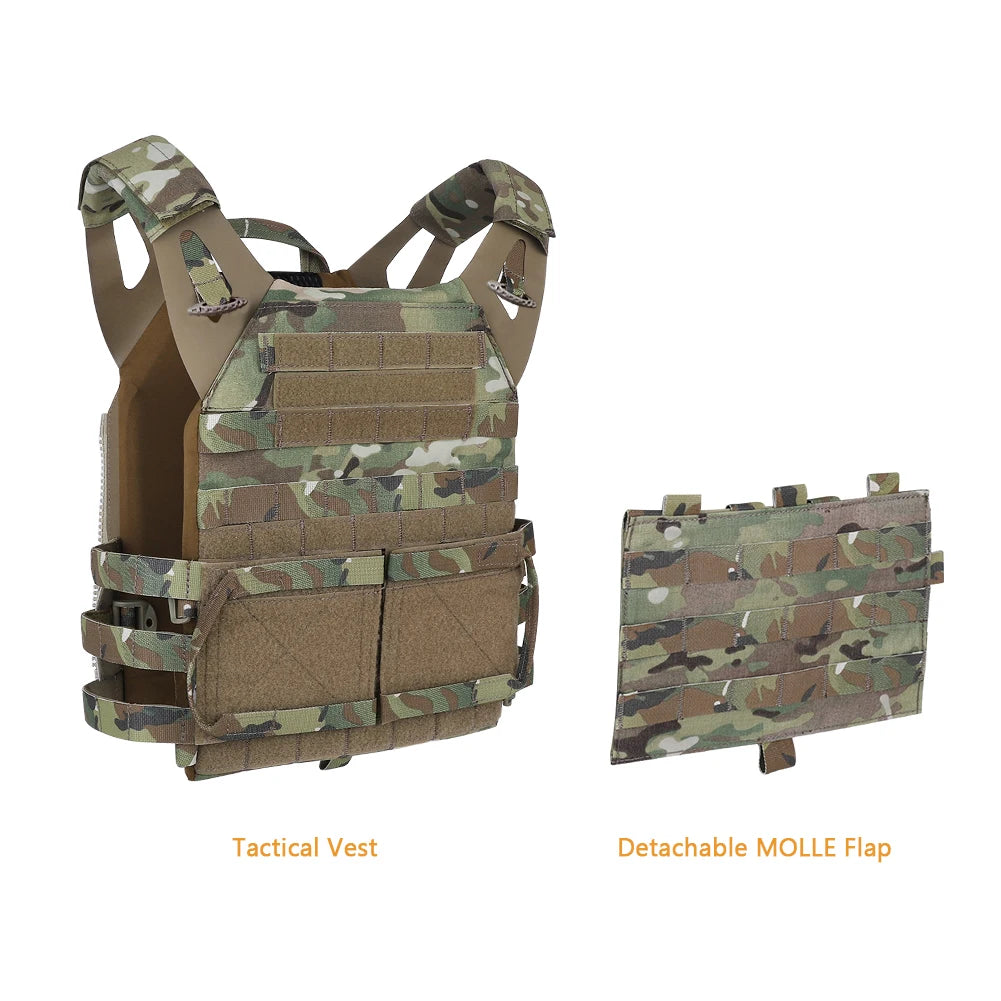 KRYDEX 500D Nylon Tactical Plate Carrier Vest With MOLLE