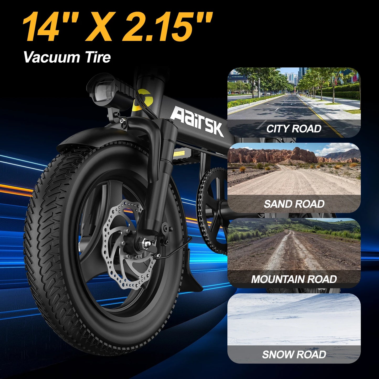 F6 Mini Fold E-bike 750W Motor 48V10AH Travel Electric Bicycle 14 Inch Tire City Commute  One year warranty Electric Bike Small