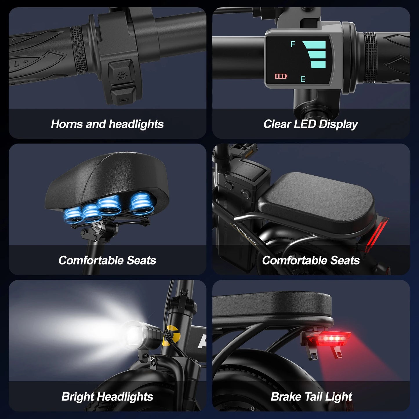 F6 Mini Fold E-bike 750W Motor 48V10AH Travel Electric Bicycle 14 Inch Tire City Commute  One year warranty Electric Bike Small