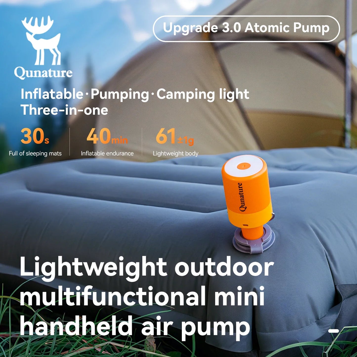 Rockbros Qunature 3-In-1 Electric Air Pump Inflator