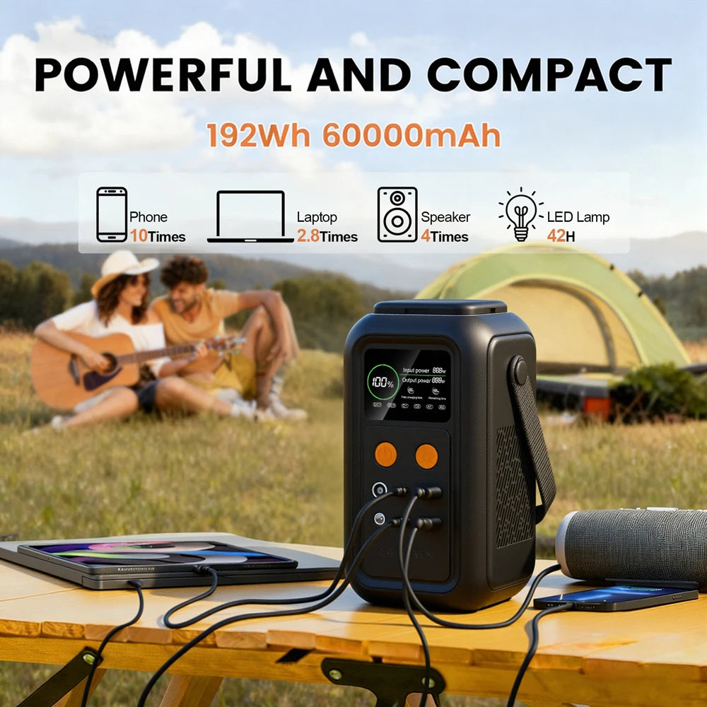 CTOLITY 200W Power Station 192Wh LiFePO4 Portable Charger USB C