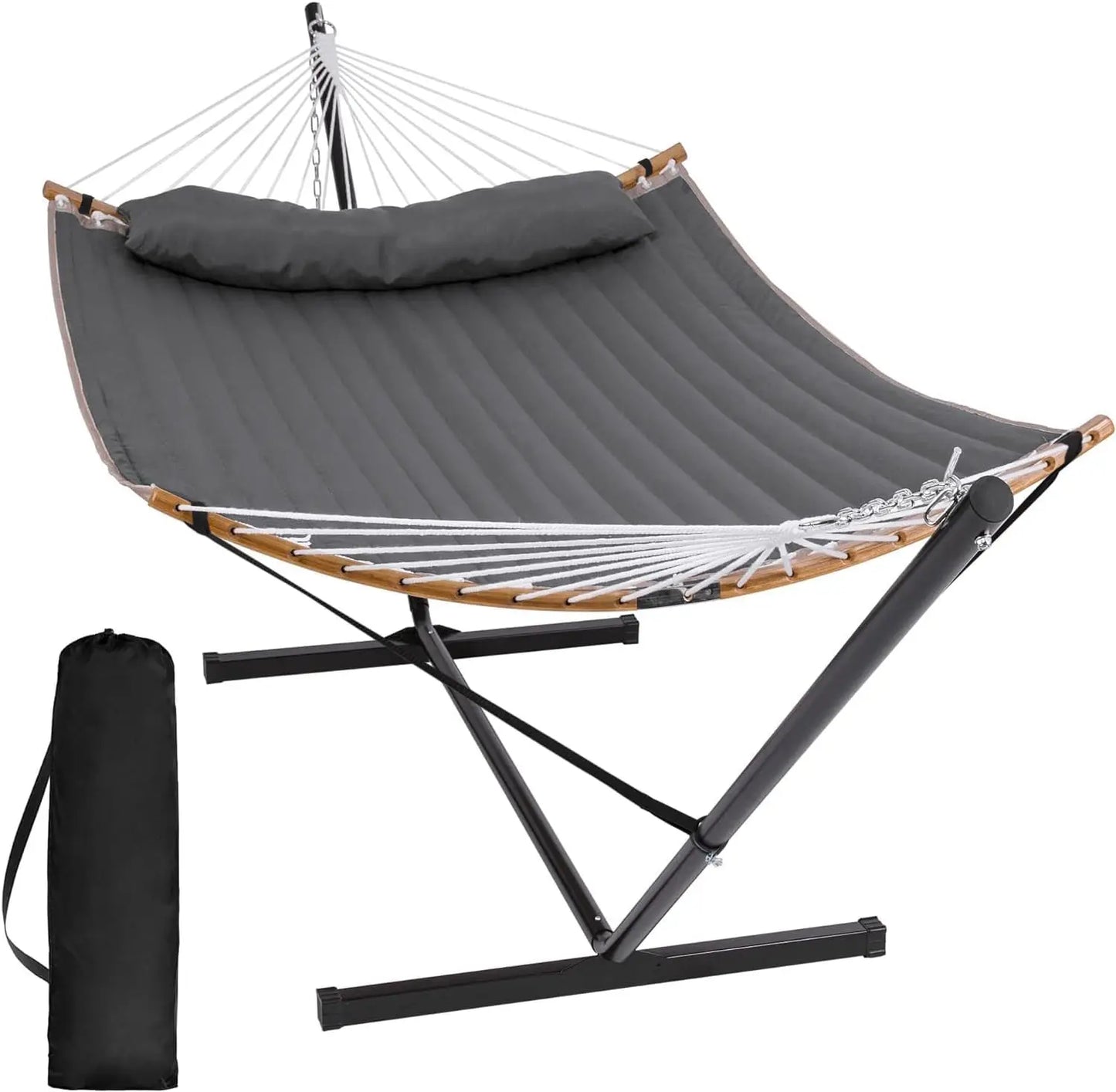 Double Portable Hammock With Stand Outdoor Camping