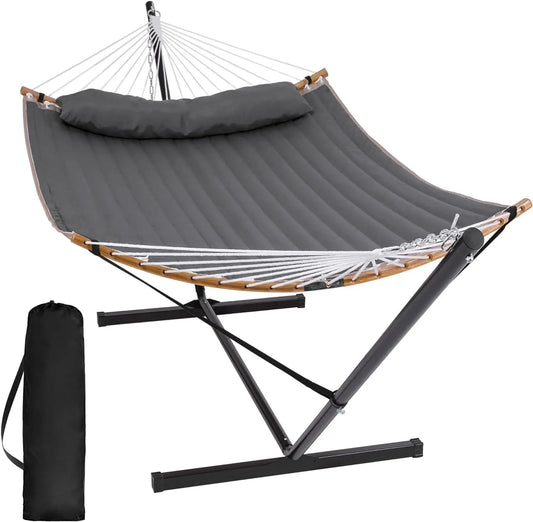 Double Portable Hammock With Stand Outdoor Camping