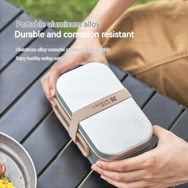 MOBI GARDEN Jiyan 0.8L Lunch Box Set 304 Stainless Steel Ultralight Novelty Camping Supplies Cool Camping Gear Camping Cooking
